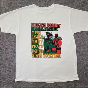 Vintage Million Family March Shirt Mens Large Black History Washington DC